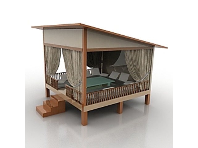 Free Summerhouse N6 3D model_1 For Architecture 3Ds Max Model Download